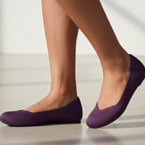 Rothy's Purple Flats with Blue Accent